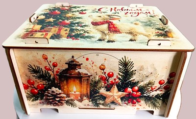Кормушка с ёлочными игрушками 5